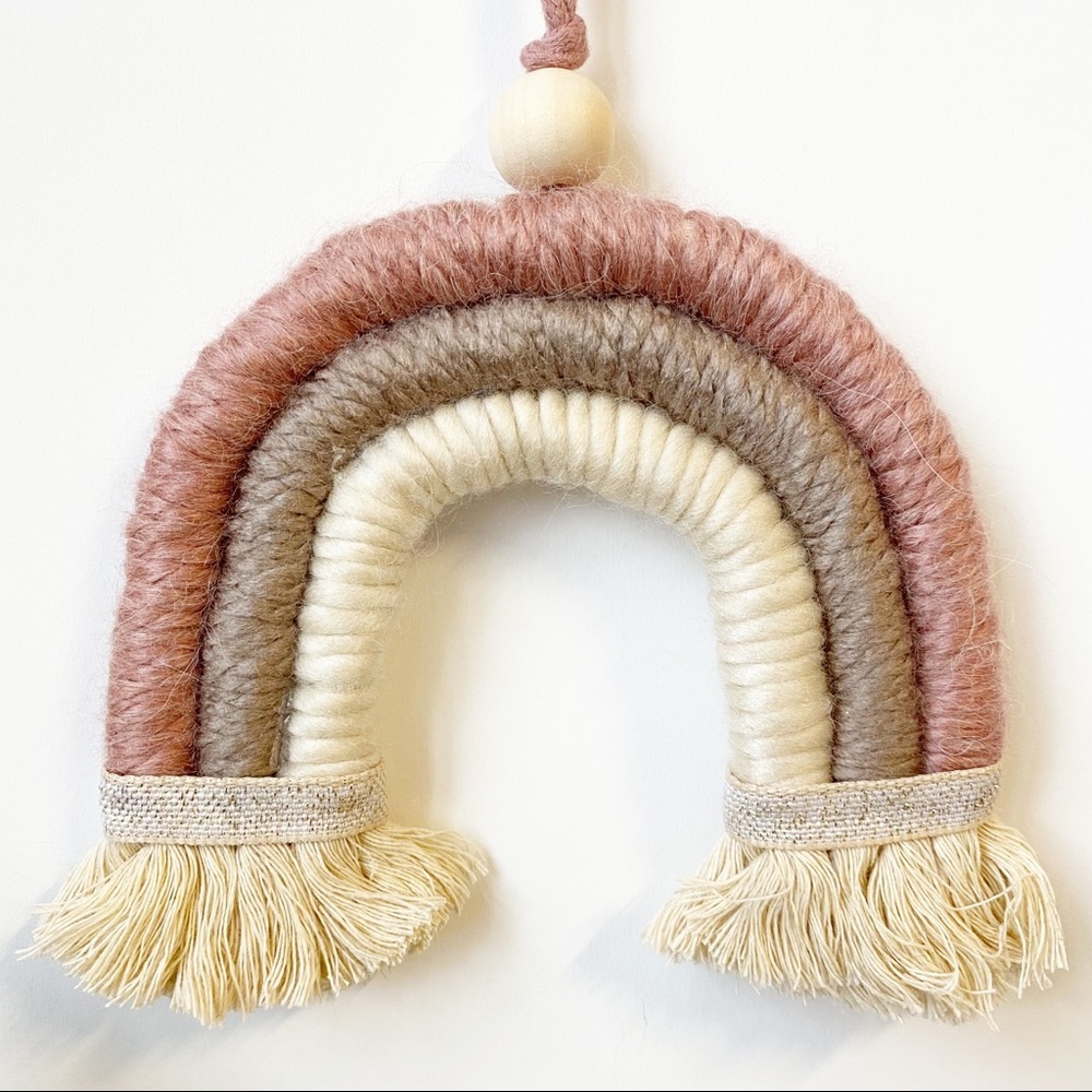 Neutral Rainbow Macrame Wall Decor Home Decor Nursery Decor Fall Winter Decor